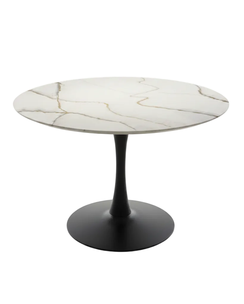 Tulip table with Calacatta marble top